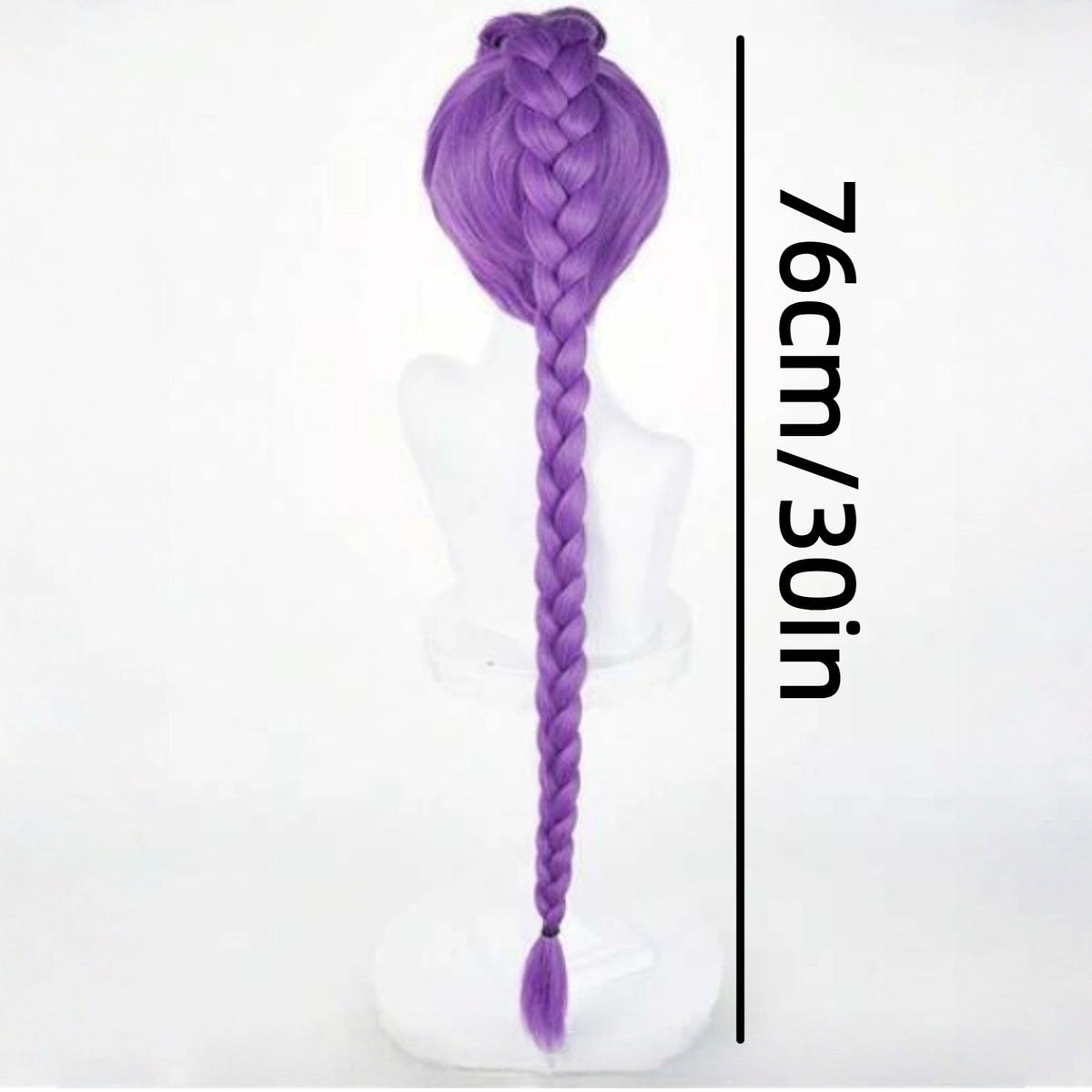 Ladies and gentlemen, Demon Hunter role-playing wig, anime costume synthetic wig purple braid accessories and props,  role-playi