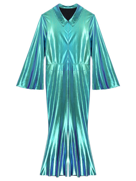 Men Bell Bottom Pants Jumpsuit Rompers Vintage 80s Disco Hippie Costume for Rock Jazz Dancewear Musical Theme Party Dress-up