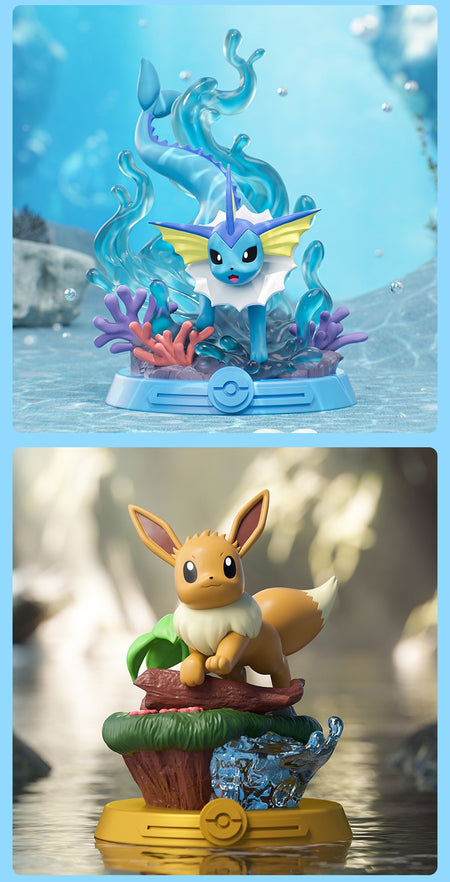 Anime Pokemon Funism Original Adventure Eevee Family Suit BlindBox Flareon Espeon Sylveon ActionFigure Collection Model Toy Gift