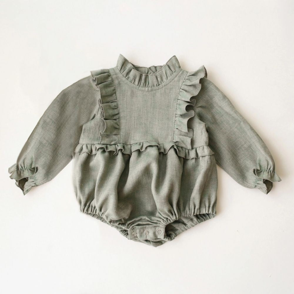 Vintage Floral Baby Girl Romper Spring Baby Girl Clothes For Wedding Party