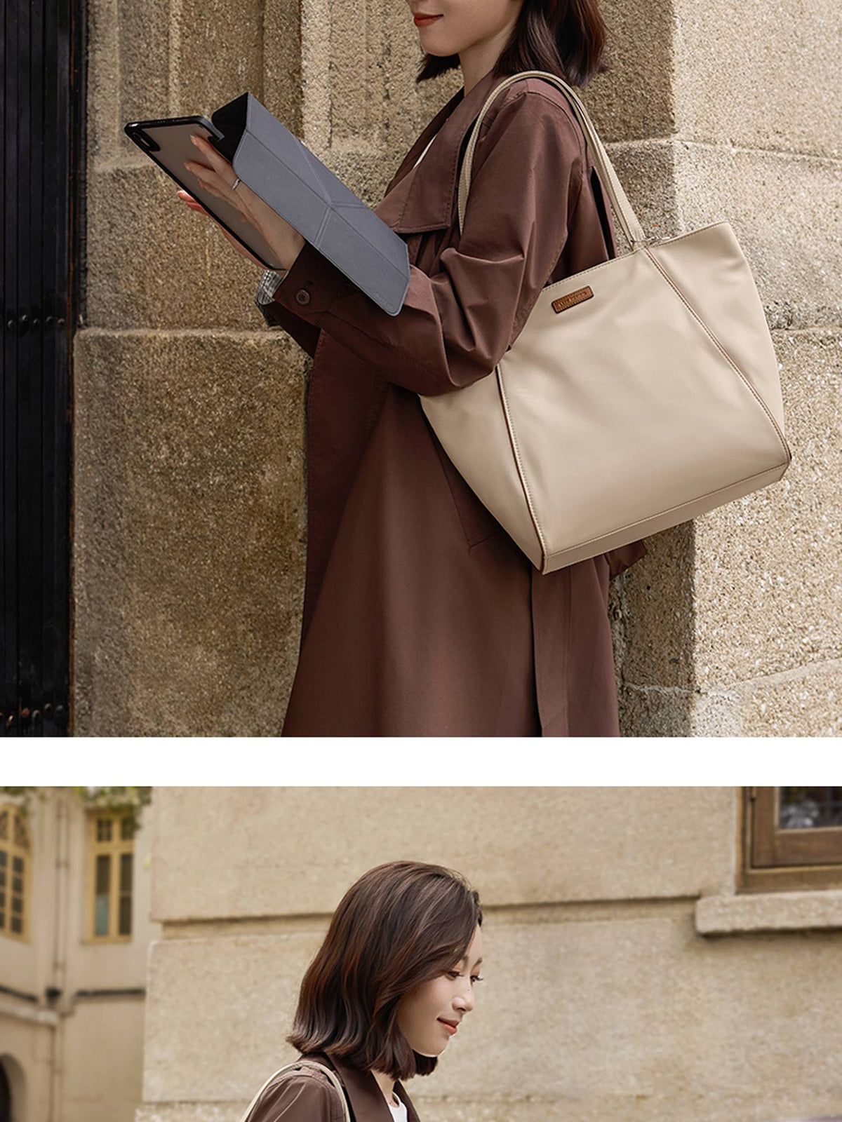 LEFF Luxury Women's Tote Bag Crossbody Bag High End Large Capacity Shoulder Bags Nylon Waterproof Commuting Bag Outdoor Bags