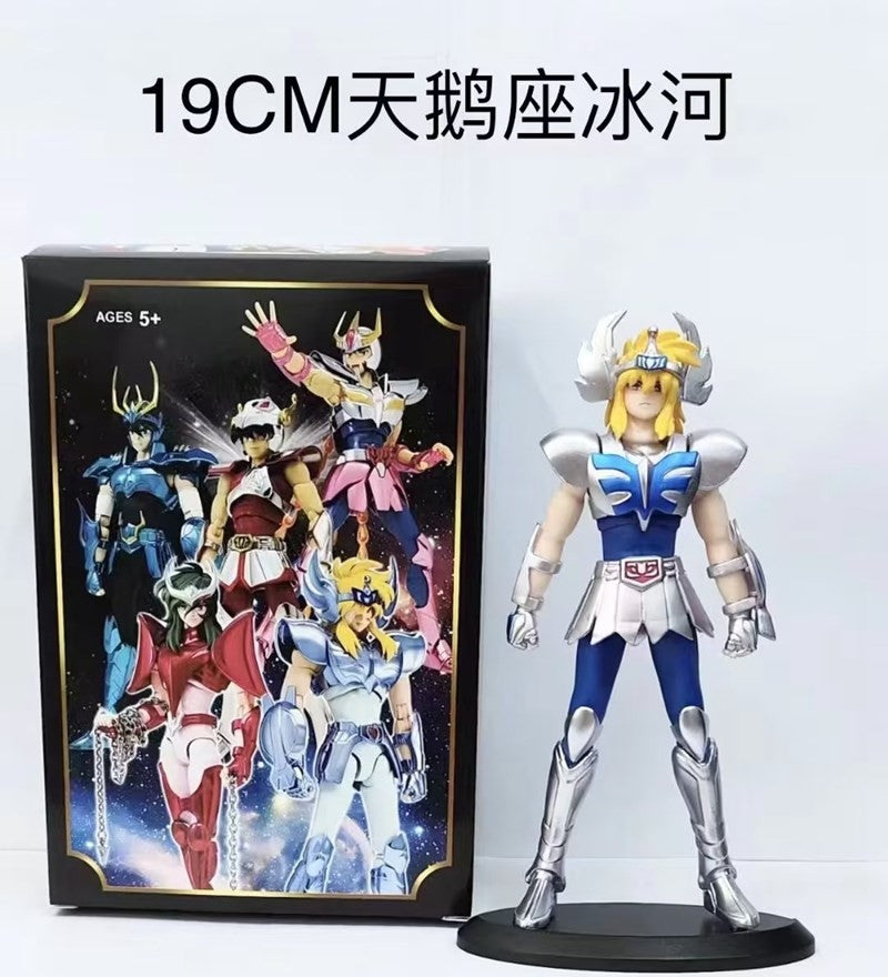 Japanese Anime Saint Seiya Figure Phoenix Ikki Hyoga Seiya Shiryu Standing Figure Toy PVC Box Figure Collection Decoration 19cm