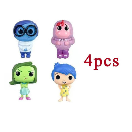 Anime inside out 2 Joy Anxiety Anger Sadness Disgust Fear POP Figure Action Toys Cartoon Movie PVC Doll Figurines