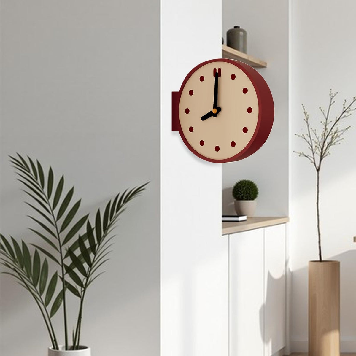 Corner Wall Clock Tabletop Clock Decorative Modern Watch Craft Art Stylish
