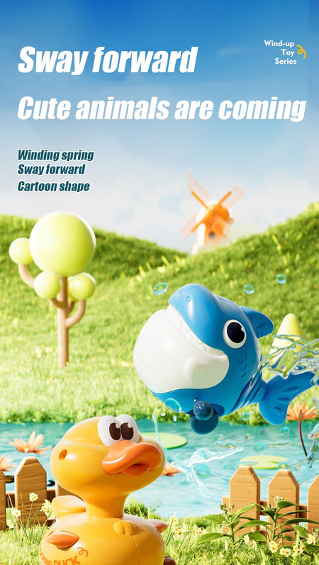 Cute pets winding slide toys fun swing pet styling children's toys crash resistant baby crawling training birthday gifts