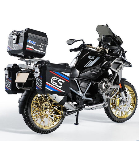 1:10 R1250GS Adventure Alloy Die Cast Motorcycle Model Vehicle Collection Sound and Light Off Road Autocycle Toys Car