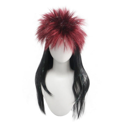 New Kill Matt Long Straight Hair Synthetic Wig Chemical Fiber Fluffy Punk Rock Style for Halloween Party