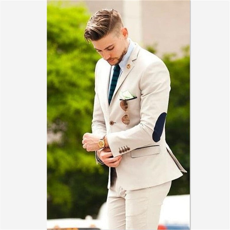 CustomizedFashion Brown Groom Tuxedos Peak Lapel Groomsmen Mens Wedding Dress Excellent Man Jacket Blazer Business Suit(Jacket+P