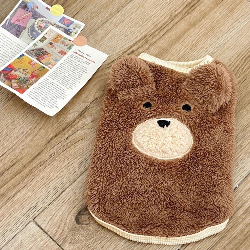 Warmth Pets Cute Clothes Teddy Schnauzer Clothes Puppy Clothes 1.5-11.5kg Winter Dog Clothing Soft Plush Teddy Bear Sweater Vest