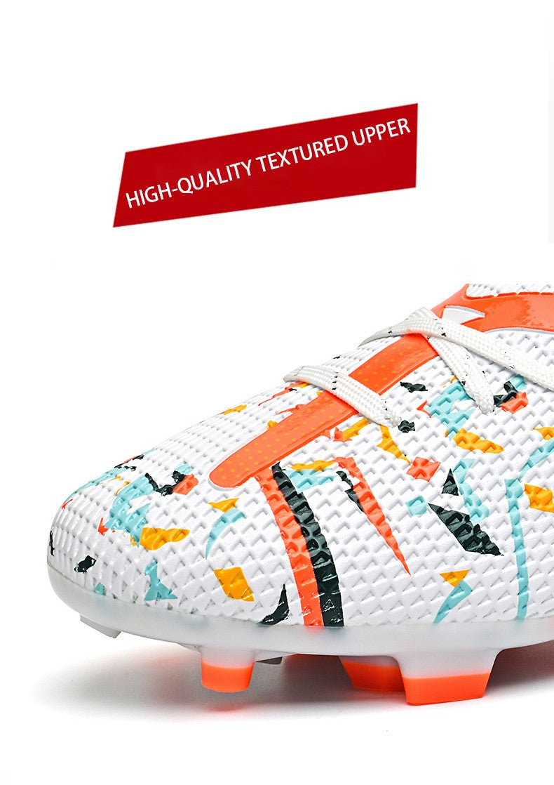 LiXingMing Football Boots Men White Professional High-Tops Soccer Society Cleats Football Shoes Non-Slip Match Training Sneaker