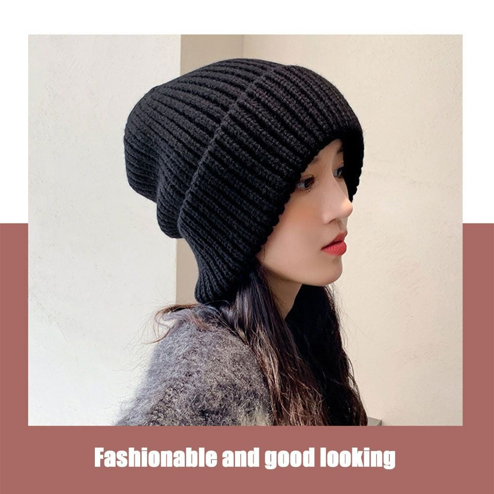 Fashion Winter Warm Hats for Women Casual Stacking Knitted Bonnet Caps Men Hats Solid Color Hip Hop Unisex Female Beanies