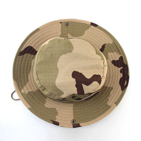Fashion Men And Women Outdoor Camping Sport Travel Camouflage Fisherman Sunscreen Hat Foldable Wide Brim Soft Hat