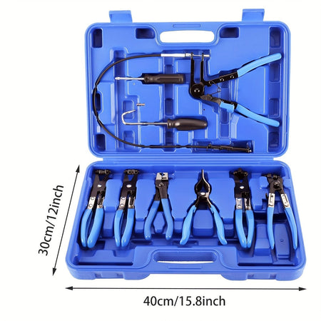 9pcs Wire Long Reach Hose Clamp Pliers Set Fuel Oil Water Hose Auto Tools,Hose Clamp Pliers for Fuel Oil & Water Hoses