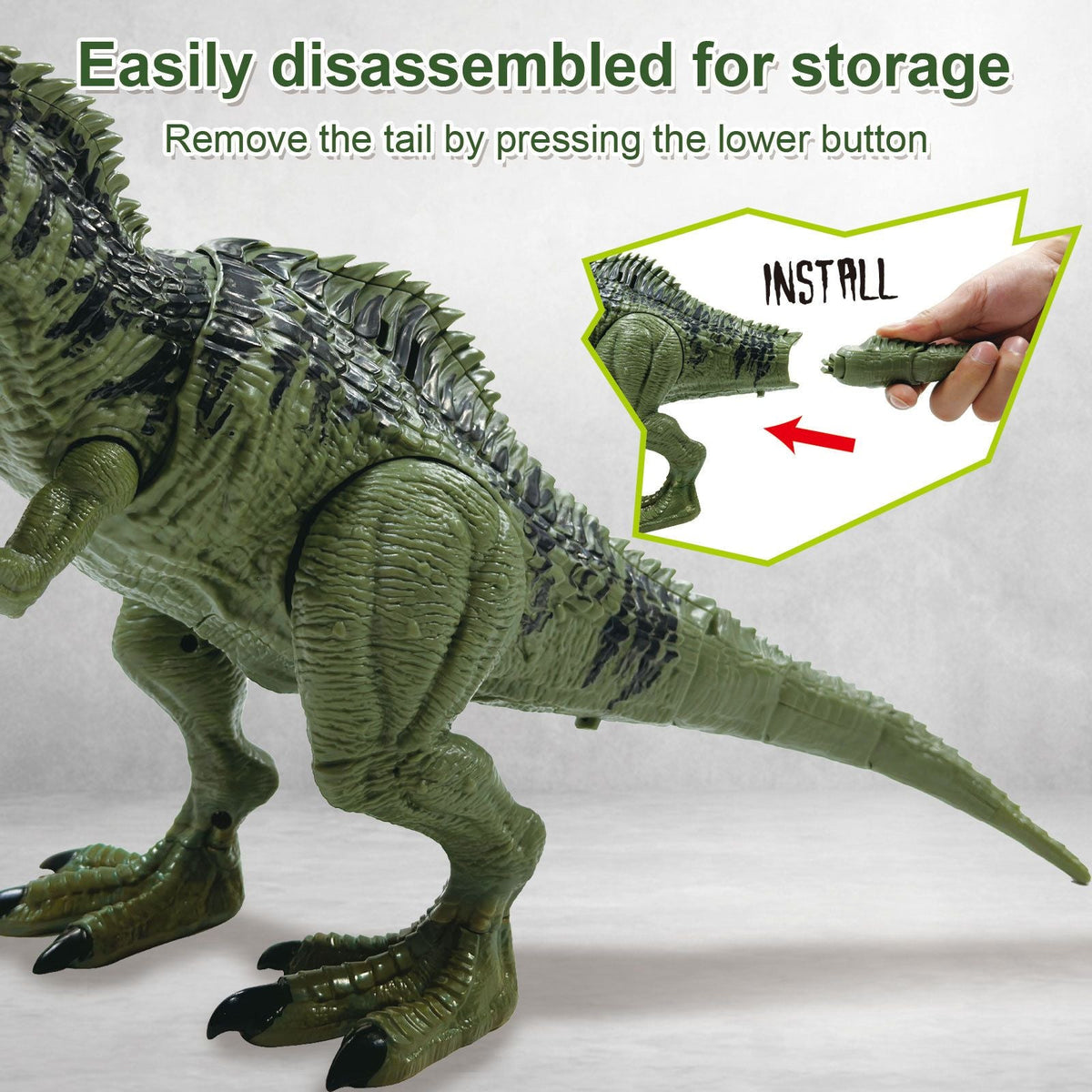 New Jurassic Period Realistic Dinosaur Model Electric Walking Sound Effect Light Up Roaring Tyrannosaurus Boys Dinosaur Gifts