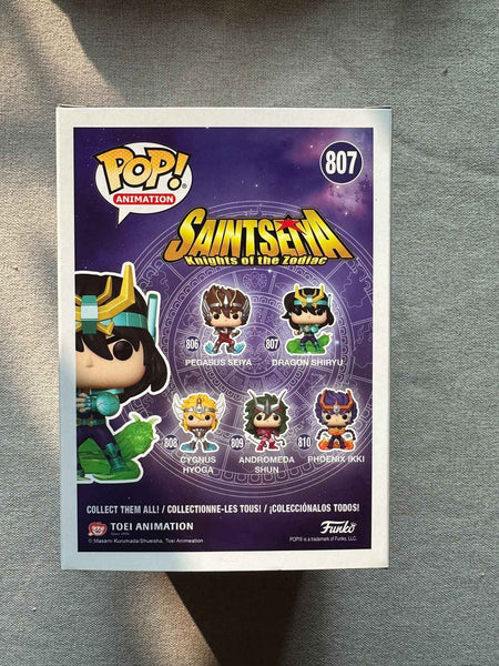 Funko Pop Saint Seiya Action Figure Cygnus Hyoga #808 Dragon Shiryu #807 Andromeda Shun #809 Phoenix Ikki #810 Vinyl Dolls Toys