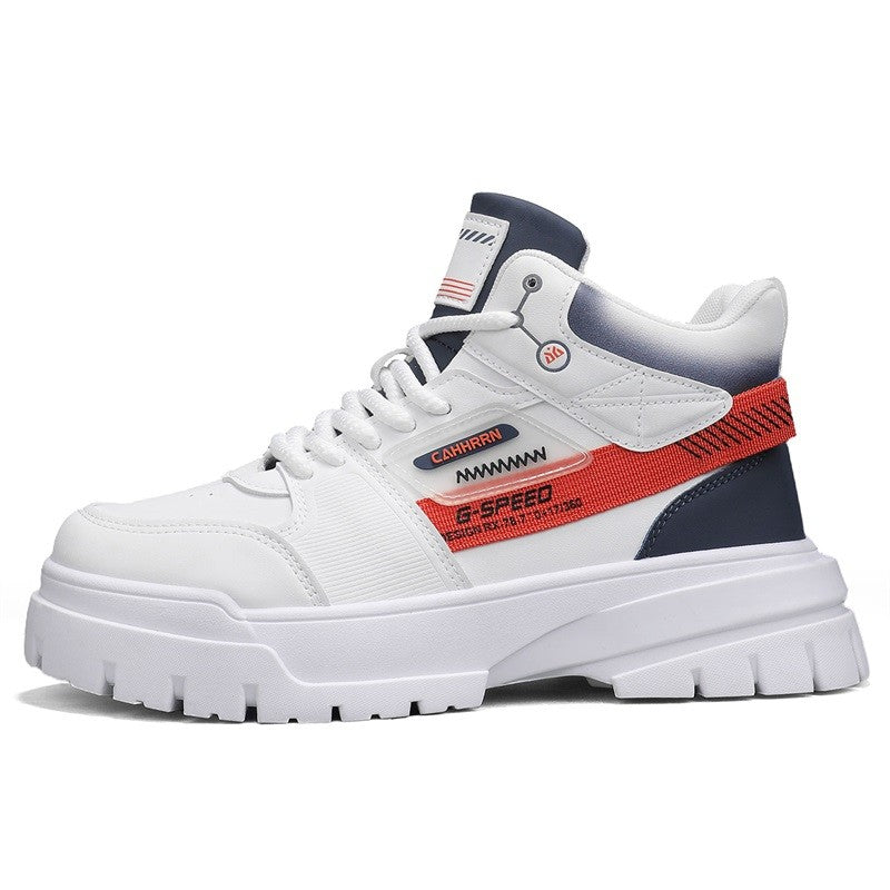 Men's autumn casual high-top sneakers, men's walking sneakers, outdoor sneakers, men's sports shoes, soft-soled walking shoes