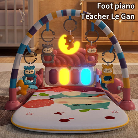 YIMI Baby Play Gym Mat Newborn Musical Playmat Colourful Musical Piano Toy Music Hanging Toy Crawling Blanket