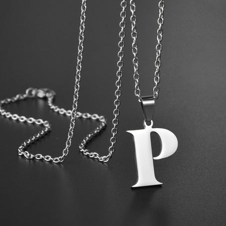 26 Alphabet Letters A-Z Name Pendant Stainless Steel Necklace Initial Minimalist Necklaces For Men Women Fashion Gifts Wholesale