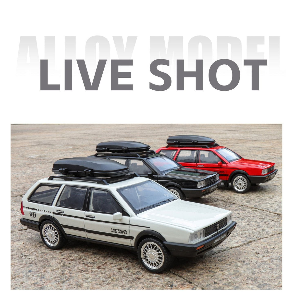 1:32 Scale VolksWagenwerk Santana Wagon Alloy Diecast Model Decorative Trendy Ornaments For Friend Gift Sound And Light Toys