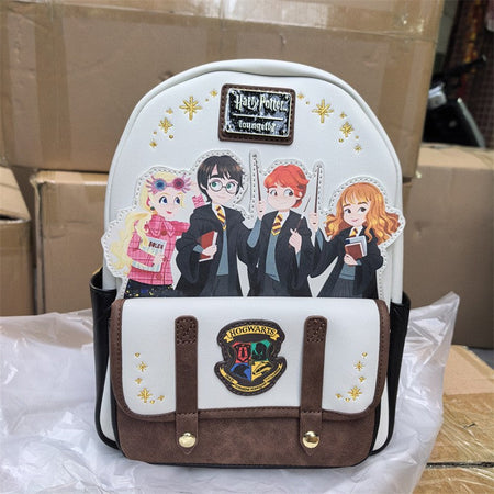 Harry Potter Backpack Pottered Womens Double Strap Shoulder Bag Purse Backpack Children'S Leisure Bag Gift