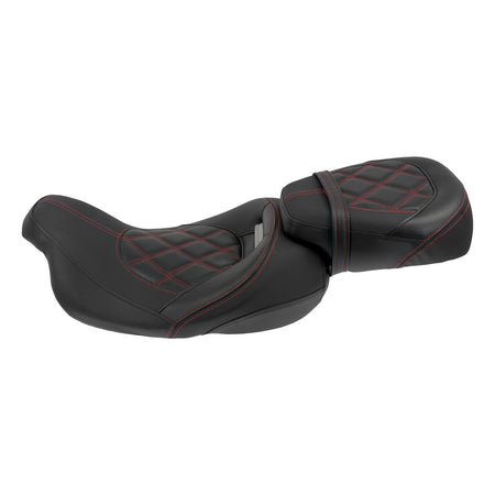 Motorcycle Two Up Seat Black Front Rear Driver Passenger Seat For Harley Touring Road King Street Electra Road Glide 2009-2024