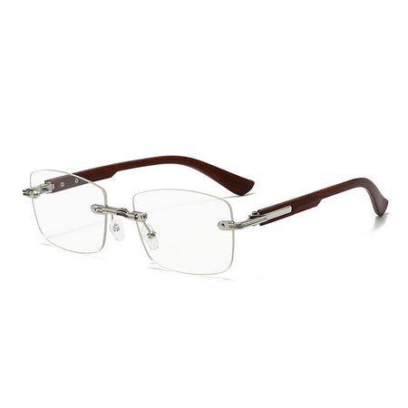 Vintage Frameless Sunglasses for Women Men Rectangle Sun Glasses Female Oval Eyewear Oculos De Sol for Male Female Eyeglasses