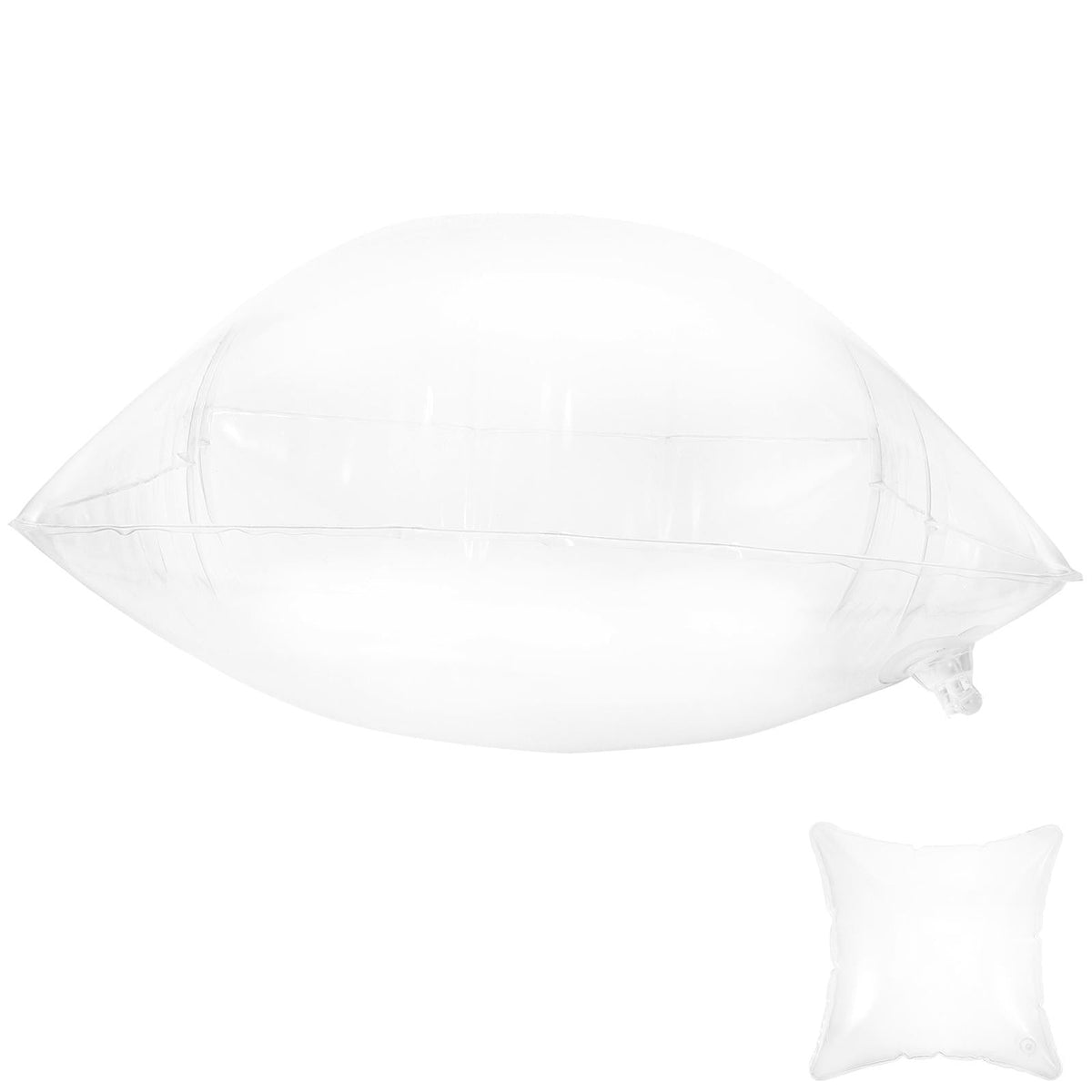 Clear Inflatable Pillow For Outdoor Cushion Air Valve Foldable Portable PVC Transparent Inserts Stuffer Sofa Throw Travel