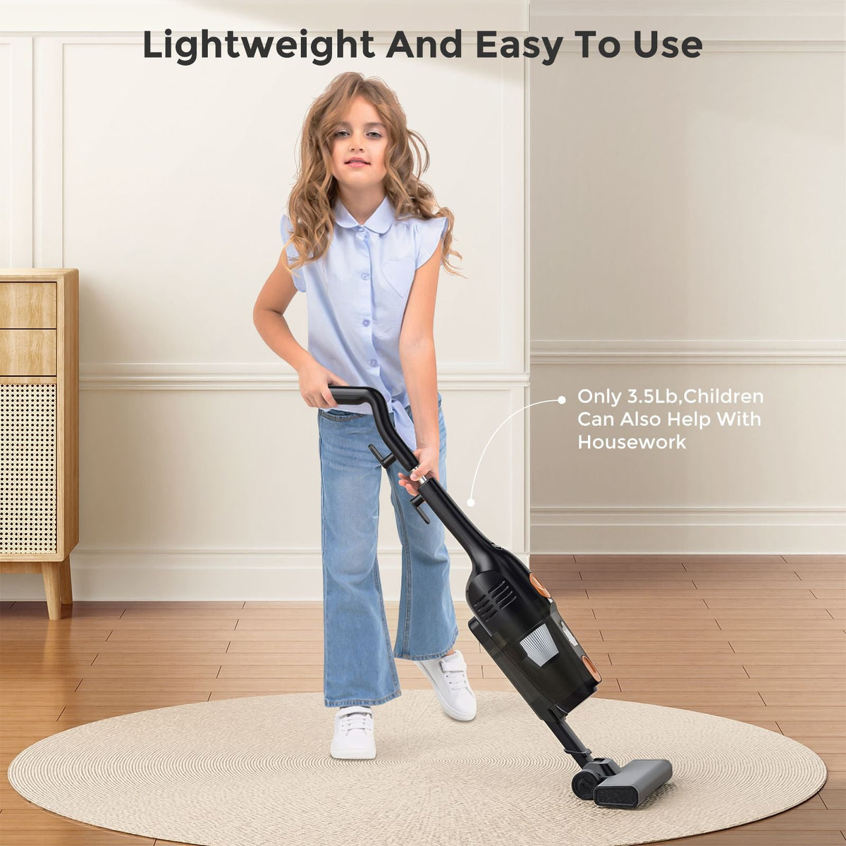 Sejoy 110/220v Corded Vacuum Cleaners 15Kpa Powerful Suction 600W Motor Stick Handheld Vacuum Cleaner for Home Pet Hair Carpet