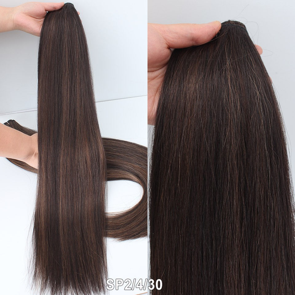Russia Straight Hair Weave Bundles 65cm 200G Fiber Synthetic Hair Extensions Bio Protein Heat Resistant Ponytail Cosplay Hair