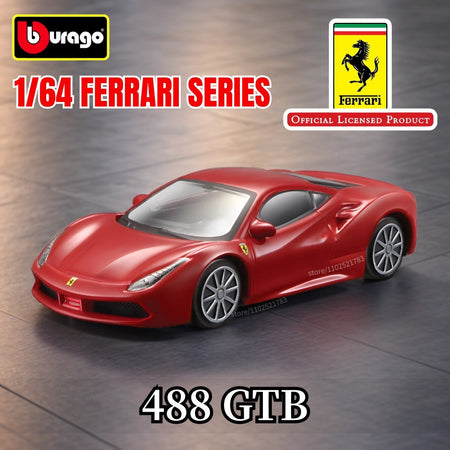 Bburago 1:64 Ferrari Enzo Replica Car Model Scale F40 F50 458 488 296 Diecast Traffic Miniature Art Figure Kid Boy Toy