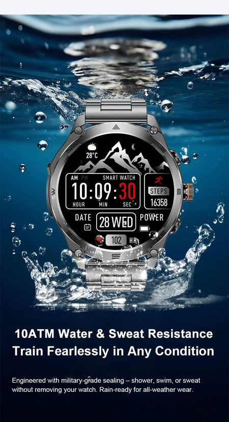 2025 New Military T-Rex 3 Ultra GPS Smart Watch 1000mAh Battery 10ATM Waterproof Compass Flashlight Sports trackr Smartwatch Men