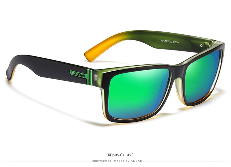KDEAM Revamp Of Sport Men Sunglasses Polarized Shockingly Colors Sun Glasses Outdoor Driving Photochromic Sunglass With Box