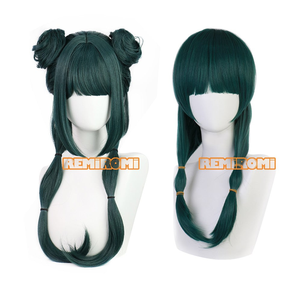 Maomao Cosplay Wig Synthetic Anime The Apothecary Diaries Green Hair 2 Styles Kusuriya no Hitorigoto Hairpin Headress +Wig Cap