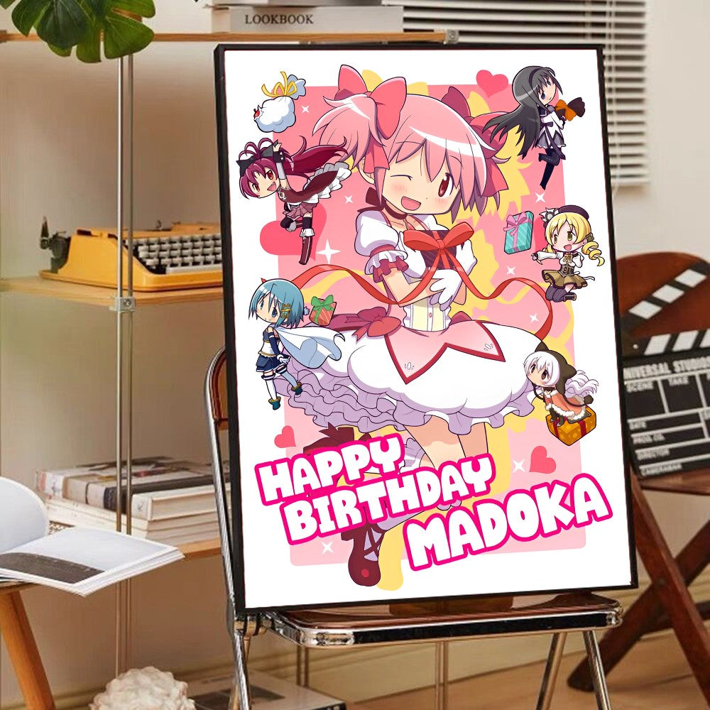 Puella Magi Madoka Magica Poster Anime Posters Sticky HD Quality Wall Art Retro Posters For Home Kawaii Room Decor
