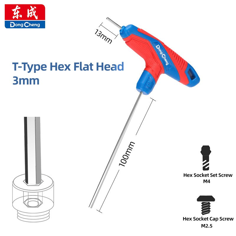 T-Handle Hex key allen wrench falt Ball/Flat head metric 2/2.5/3/4/5/6/8/10mm Home Auto Bike Repair Hand Tool Screwdriver