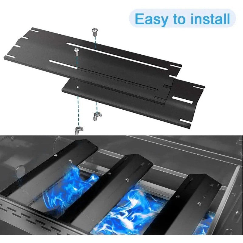 Universal Heat Plates Tent Shield Grill Parts Stainless Steel Adjustable Burner Cover Flame Tamer for Nexgrill Parts Charbroil