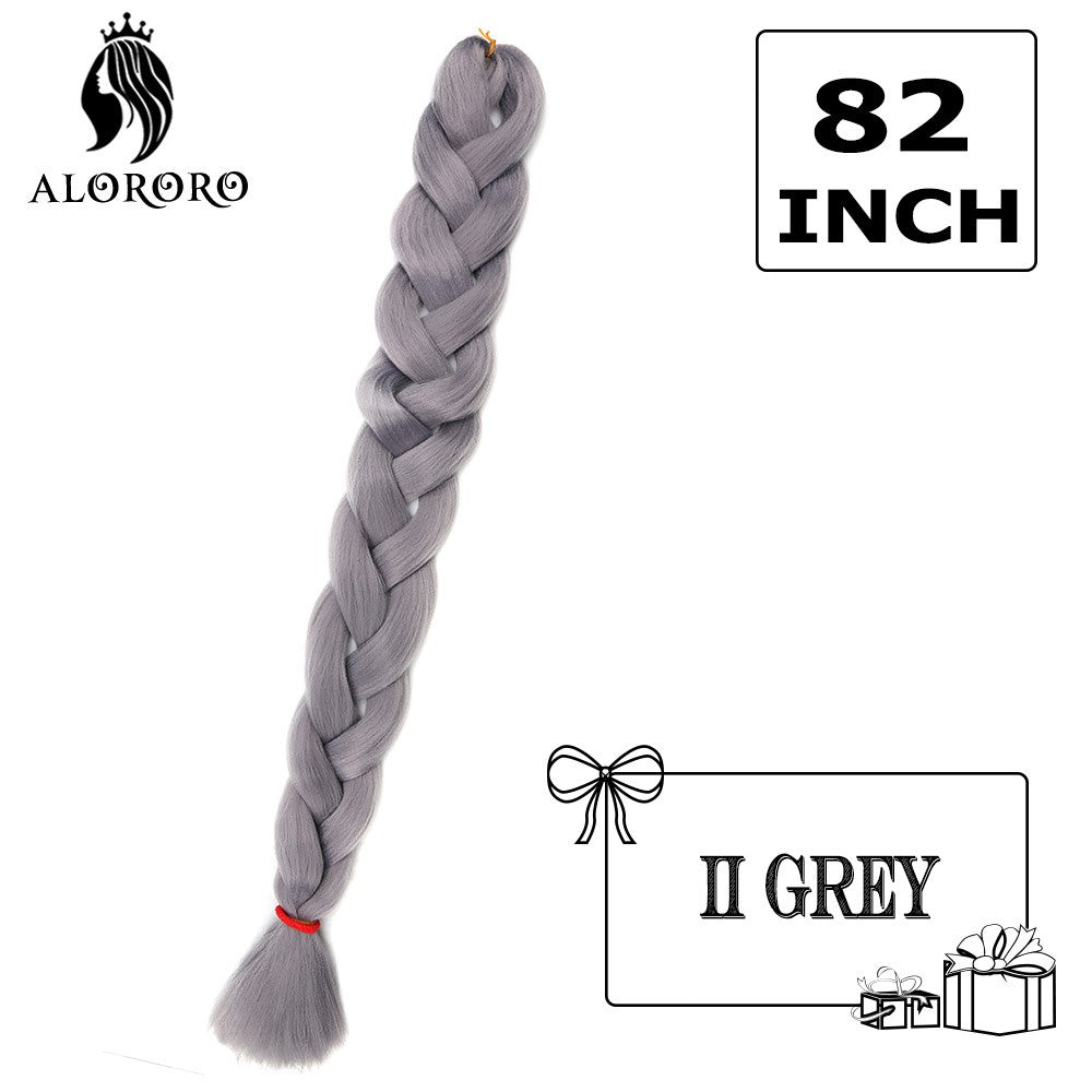 Alororo Synthetic Jumbo Braid Hair 82 Inch African Fake Hair High Temperature Fiber Puple Red Braiding Hair Extensions for Women