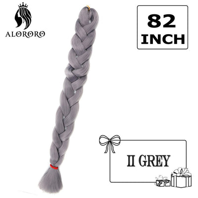 Alororo Synthetic Jumbo Braid Hair 82 Inch African Fake Hair High Temperature Fiber Puple Red Braiding Hair Extensions for Women