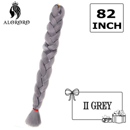 Alororo Synthetic Jumbo Braid Hair 82 Inch African Fake Hair High Temperature Fiber Puple Red Braiding Hair Extensions for Women