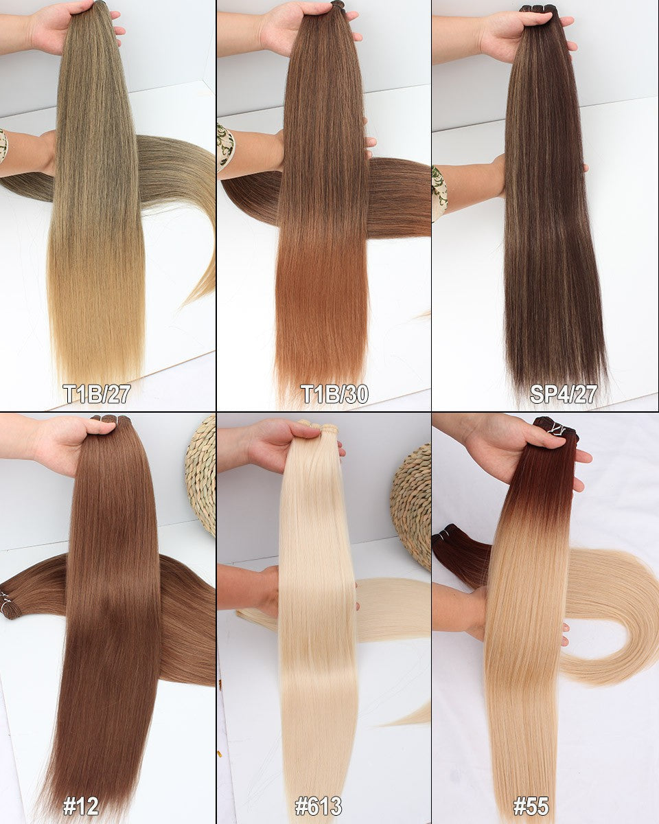 Russia Straight Hair Weave Bundles 65cm 200G Fiber Synthetic Hair Extensions Bio Protein Heat Resistant Ponytail Cosplay Hair