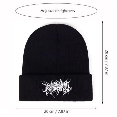 Warm Women Men Winter Beanies Hats Gothic Street Punk Knitted Bonnet Caps 100% Cotton Fashion Keep Warm Skullies Beanies Hats