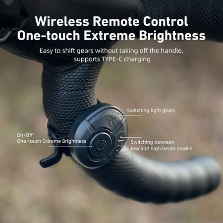 CYCLAMI Hanging Bike Headlight GoPro Ultra Bright Wireless Remote Front Lamp MTB Road High Brightness White CYC 1600 Lumen Light