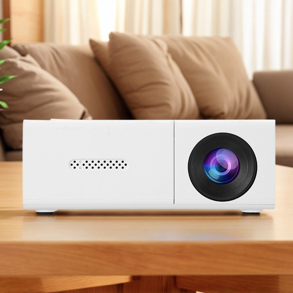 1080P LED Pocket Pico Video Projector Compatible with HDMI AV Laptop Smartphone 4K HD Video Projector for Outdoor Camping Movies