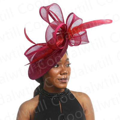 Bride Wedding Mesh Fascinators Church Hat Ladies Women Derby Big Fascinator Hats Party Event Headpiece Bride Wedding Pillbox Cap
