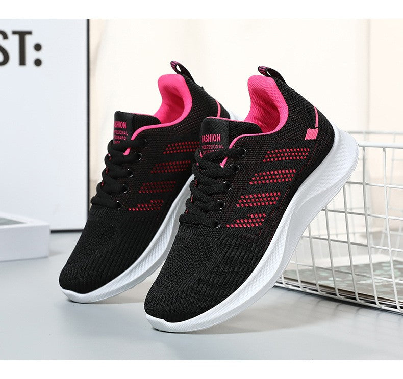 Litfun Women's Casual Sports Shoes Fashion Female Soft Bottom Sneakers Breathable Mesh Running Shoes Leisure Light Flats Shoes
