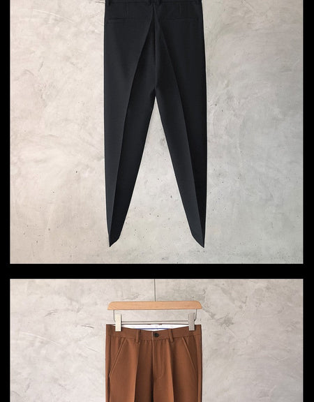 Slim Fit Trousers for Men Tressed Man Suits Pants Cheap Summer 2025 New in Dress Work Wear Elegant Suit Pants Clothes Z107