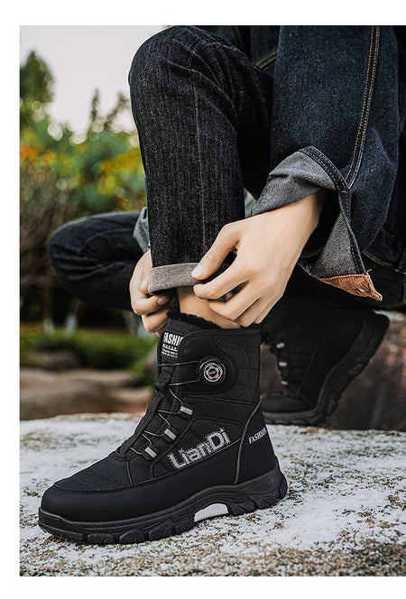 Men Top Quality Casual Snow Boots Waterproof Warm Winter Shoes Men Hiking Boots Outdoor Mountain Climbing Sneaker Man Trekking