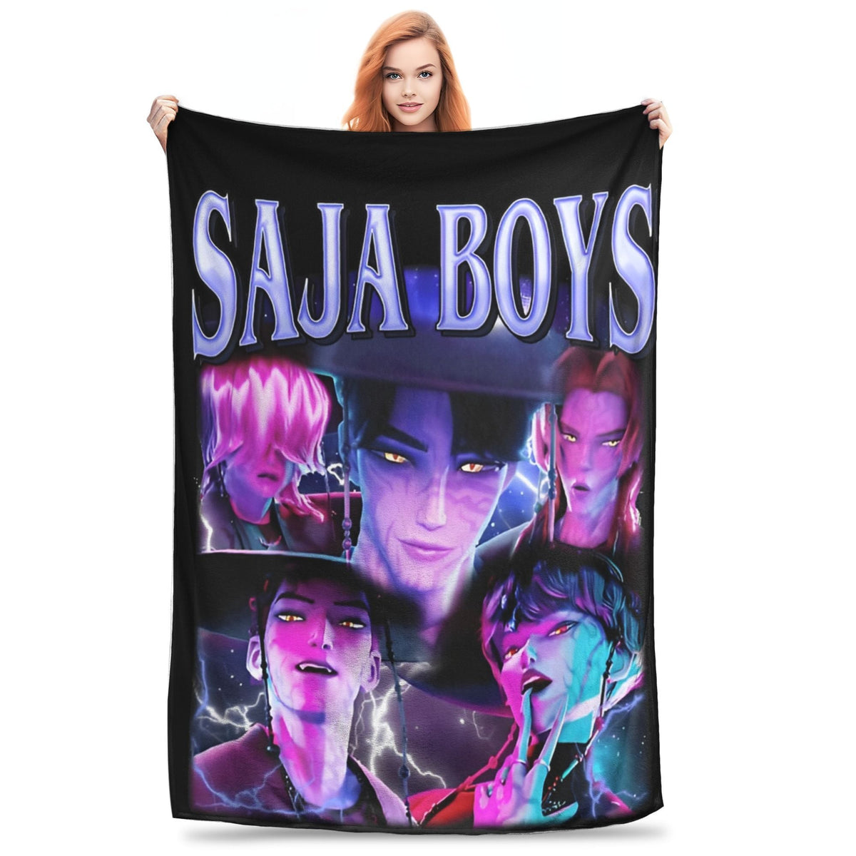Huntrix Zoey Rumi Mira Blanket Cover Flannel KPop Demon Hunters Lightweight Throw Blankets for Outdoor Travel Bed Rug