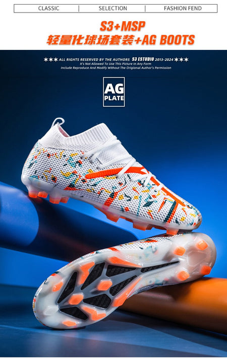 Mens Football Field Boots Ultralight Turf Indoor Society Training Soccer Shoes Cleats for Kids Sneakers TF/FG Football Shoes