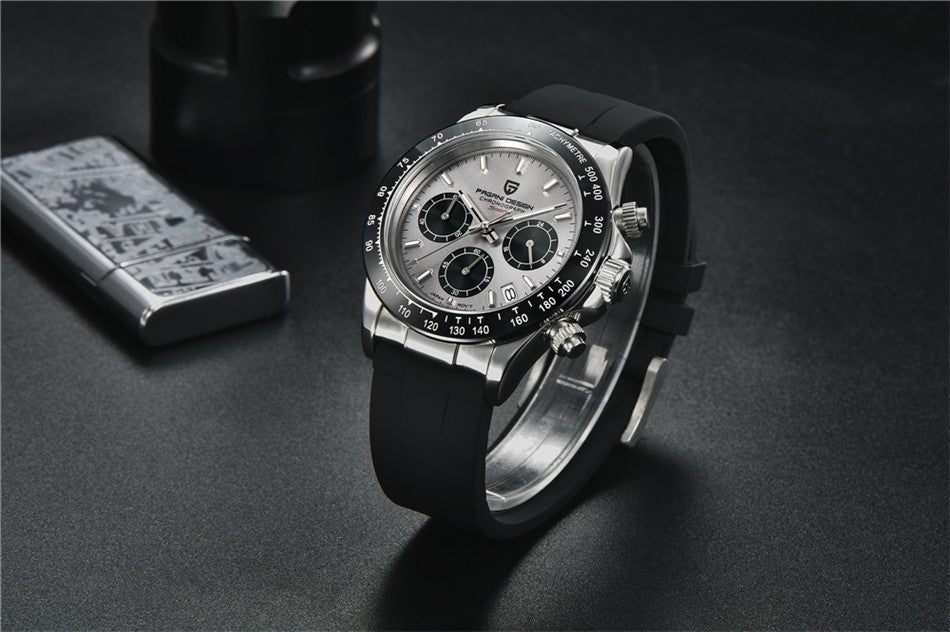 40mm New V2 PAGANI DESIGN Men's Quartz Watches Sapphire Retro Chronograph Stainless Steel Waterproof Watch Men Relogio Masculino